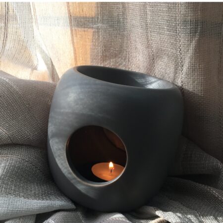 Сіра керамічна аромалампа – Атмосфера